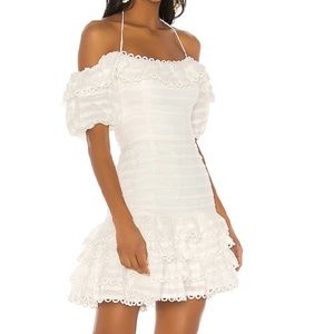 Zimmermann Dress - Allia Pintuck Ruffled Linen Mini Dress